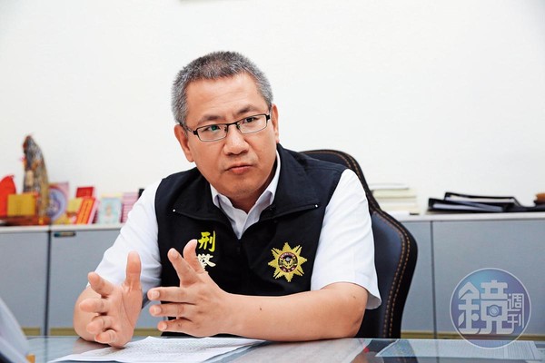 台中市警一分局偵查隊長吳柏羲（圖）說，陳明峰傳簡訊故布疑陣，反而露餡。
