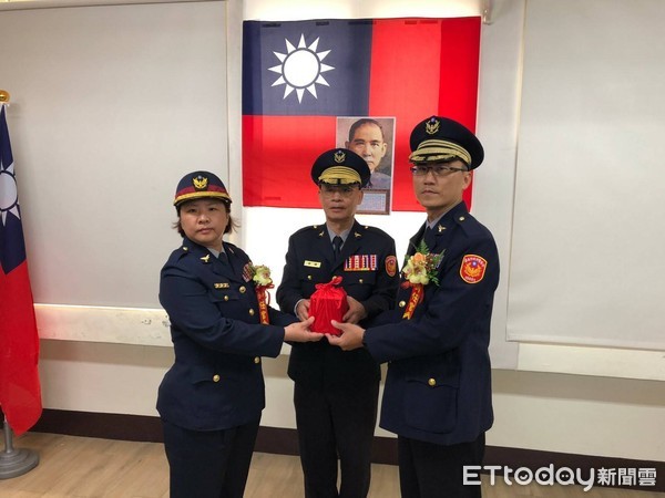 ▲台南市警婦幼警察隊舉行新任隊長布達交接典禮。（圖／記者林悅翻攝，下同）