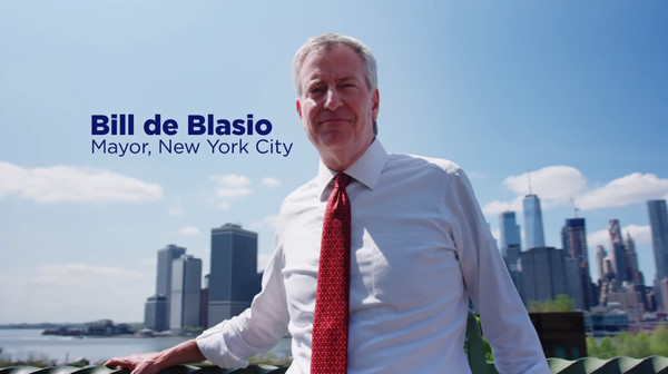 ▲▼紐約市長白思豪宣布參選總統，爭取民主黨提名。（圖／翻攝自YouTube／Bill de Blasio）