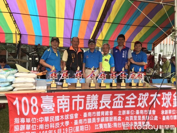 ▲台南市議長盃全國木球錦標賽，在南台科技大學熱鬧登場。（圖／記者林悅翻攝，下同）