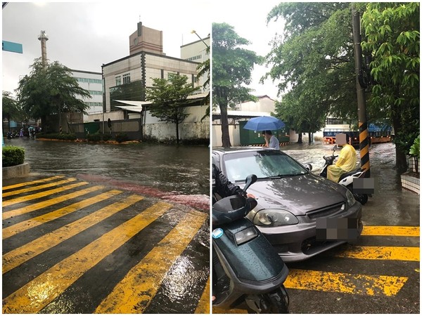 ▲▼高雄下雨。（圖／翻攝爆料公社）