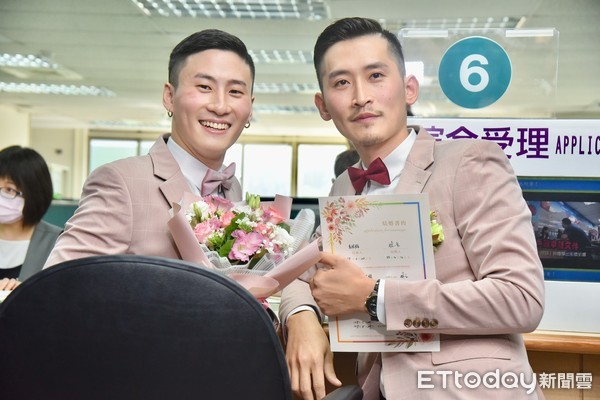 ▲▼同婚登記結婚首日台北市同婚登記狀況。（圖／記者李毓康攝）