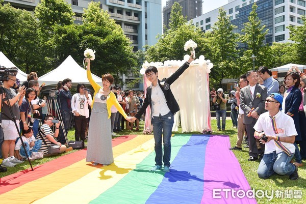 ▲▼同婚登記結婚首日台北市同婚登記狀況。（圖／記者李毓康攝）