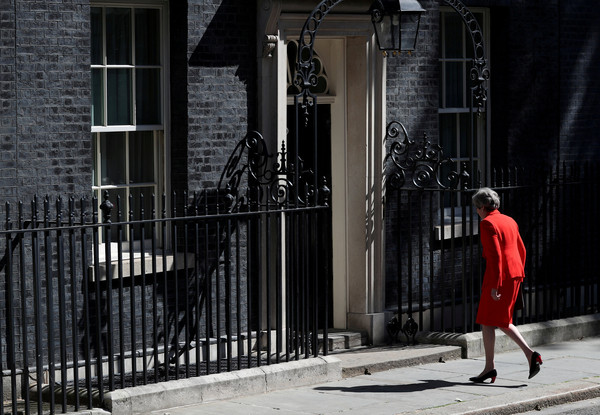 ▲▼ 英國首相梅伊（Theresa May）宣布請辭黨魁。（圖／路透）