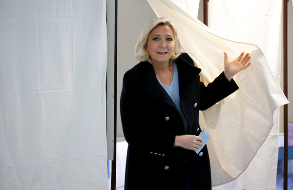 ▲▼法國右派「國民聯盟」（National Rally）領袖勒朋（Marine Le Pen）。（圖／路透）