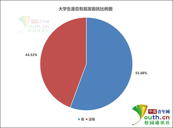 ▲熬夜失眠是「禿頭高危險群」！　超過5成大學生都有掉髮困擾（圖／翻攝中國青年網校園通訊社）