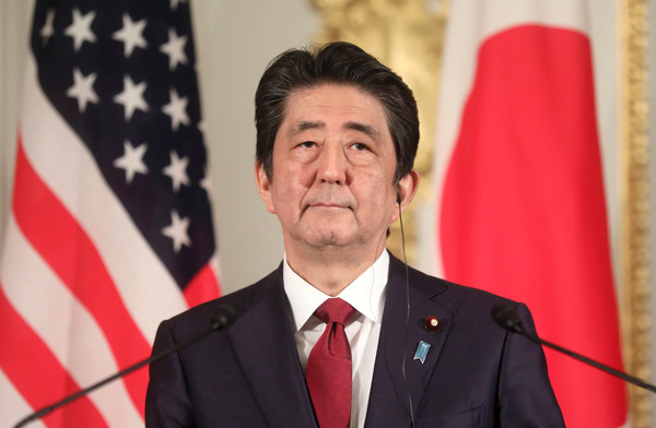 ▲▼ 美國總統川普與日本首相安倍晉三舉行美日第11次領導人峰會。2019年5月27日。（圖／路透）