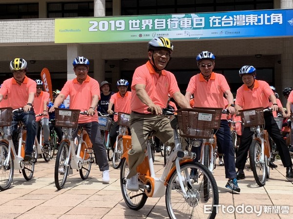 ▲▼蘇貞昌與林佳龍出席世界自行車日。（圖／記者胡順惠攝）