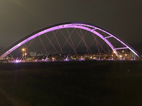 ▲台中市東昇橋夜晚相當漂亮。（圖／台中市政府提供）