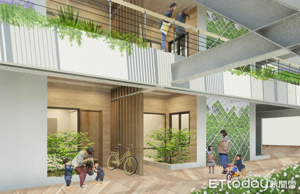 ▲台糖公司規劃台南沙崙智慧綠能循環住宅，使用可拆解且低碳之建材，打造生態建築。(圖／台糖提供)