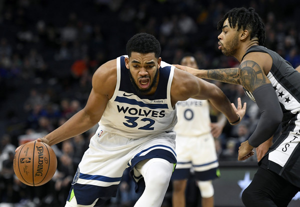 ▲▼Karl-Anthony Towns D`Angelo Russell。（圖／達志影像／美聯社）