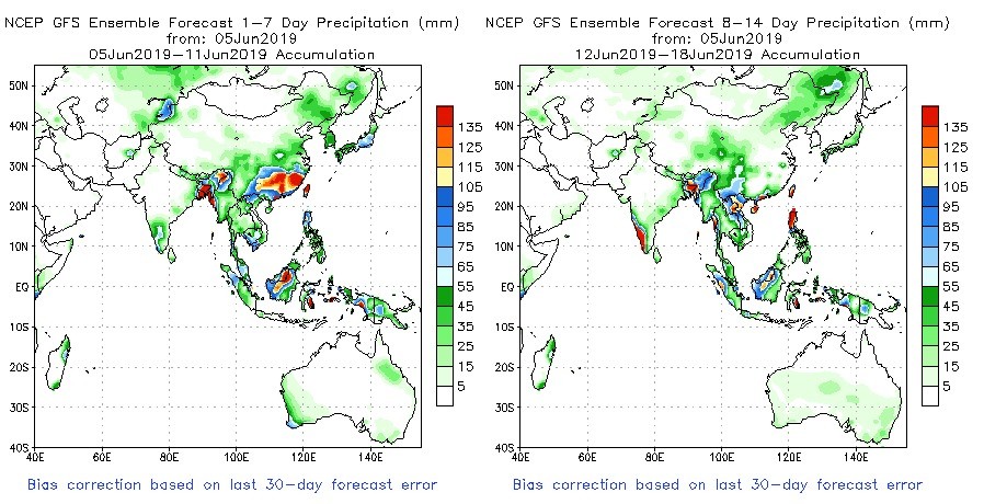 天氣圖。（圖／翻攝NCEP GFS） 