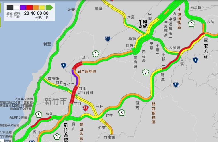 ▲▼高速公路即時路況。（圖／高公局）