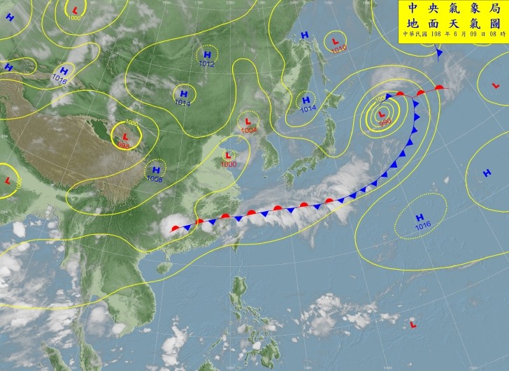 天氣圖。（圖／氣象局）