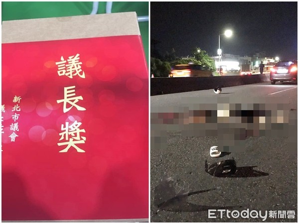 ▲ 女雙載飛趴對向車道 「腦漿迸出」轎車男女嚇呆：我閃不過。（圖／記者郭世賢攝） 