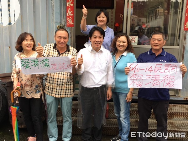 ▲賴清德車隊抵達烏日。（圖／記者鄧木卿攝）