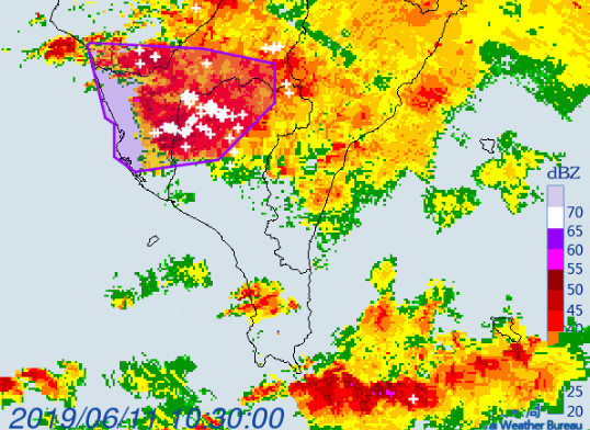 ▲▼大雷雨。（圖／中央氣象局）