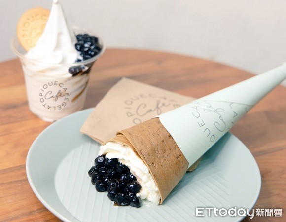 ▲珍奶控必衝　gelato pique café推4款黑糖珍珠奶茶可麗餅。（圖／gelato pique café提供)