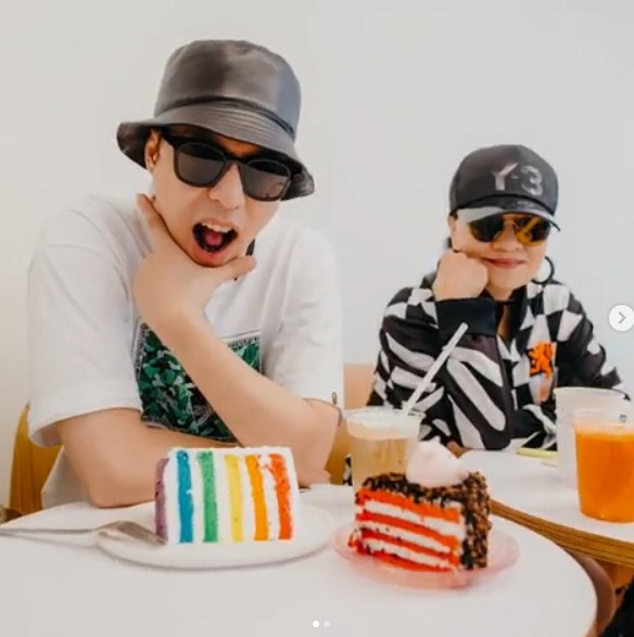 ▲▼周湯豪跟媽媽比莉感情好。（圖／翻攝自IG／周湯豪）