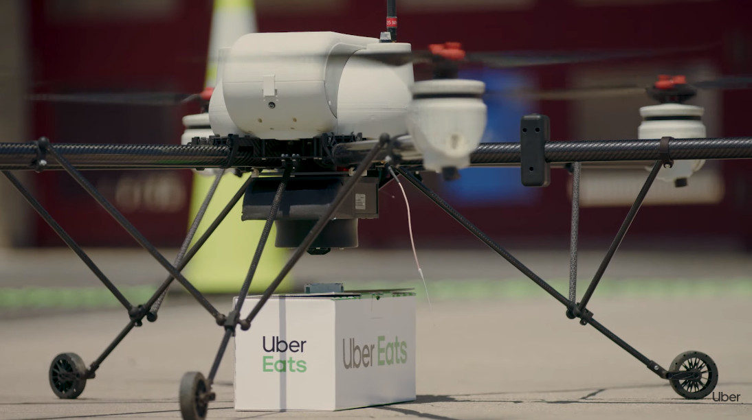▲▼Uber Eats計畫要推出無人機外送服務。。（圖／翻攝自YouTube／Uber）