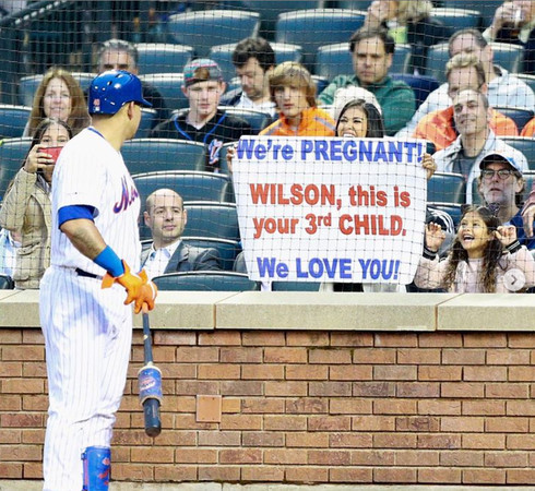 大都會捕手拉莫斯（Wilson Ramos），老婆告知懷孕。（圖／翻攝自Instagram／gordondonovan）