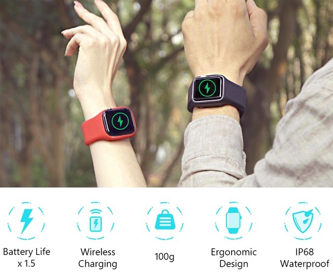 ▲▼Togvu推出Apple Watch充電表帶。（圖／取自募資平台kickstarter）