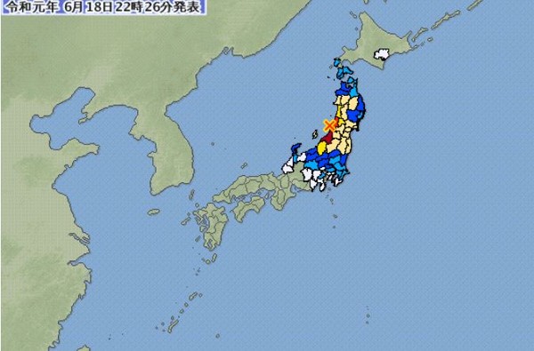 ▲▼日本6.8地震。（圖／日本氣象廳）