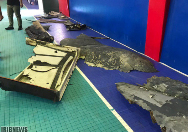 ▲▼ 官媒IRIB宣稱釋出美軍RQ-4A全球鷹無人偵察機的殘骸照片。（圖／翻攝自IRIB網站）