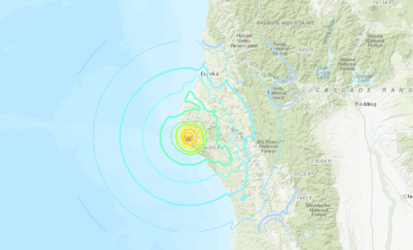 ▲加州北海岸出現規模5.6地震。（圖／翻攝自usgs）