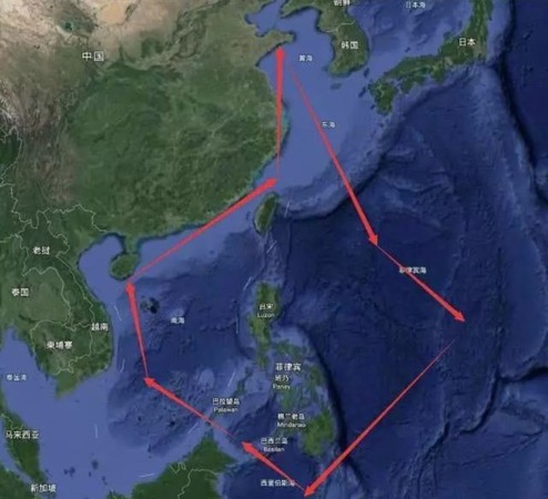 ▲▼軍迷們流傳的遼寧艦航程圖。（圖／翻攝自微博）