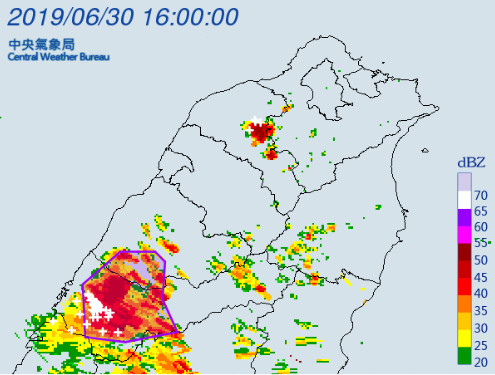 ▲▼大雷雨即時訊息。（圖／中央氣象局）