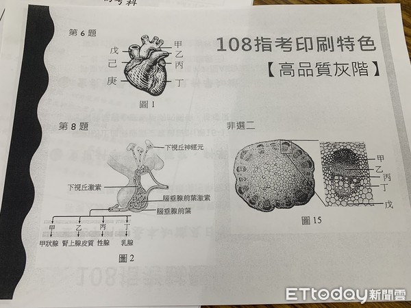 ▲▼ 108學年度大學指考「生物科」試題特色。（圖／記者林育綾攝／大考中心提供） 