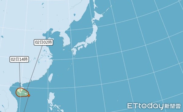 ▲▼輕颱「木恩」朝西北西方向移動，影響台灣機率不大。（圖／氣象局）