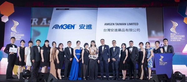 ▲AMGEN台灣安進獲頒「2019亞洲最佳企業雇主獎」。（圖／AMGEN安進提供）