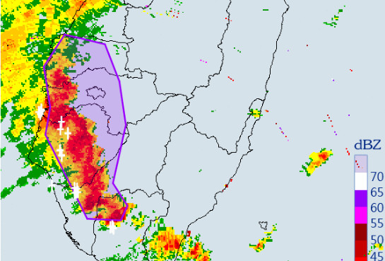 ▲▼大雷雨警戒。（圖／中央氣象局）