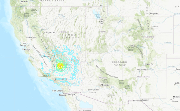 ▲▼加州地震。（圖／翻攝USGS）