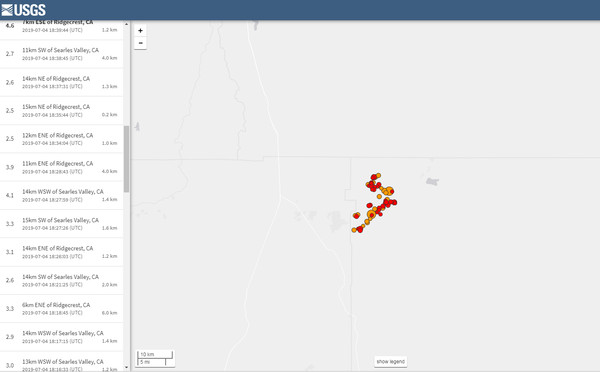 ▲▼2019/07/04，南加州地震。（圖／翻攝自USGS）
