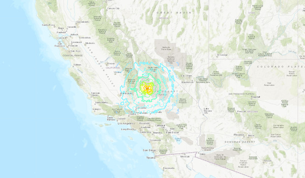 ▲▼2019/07/04，南加州地震。（圖／翻攝自USGS）