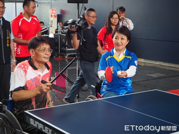 ▲盧秀燕動用6百萬支持亞洲身障桌球比賽。（圖／記者鄧木卿攝）