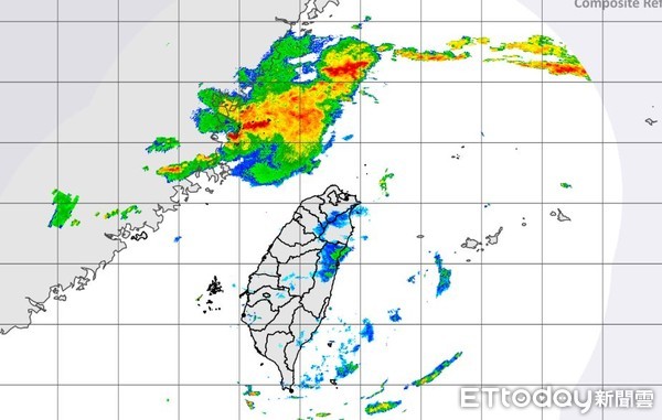 ▲▼目前台灣天氣受西南風影響。（圖／氣象局）