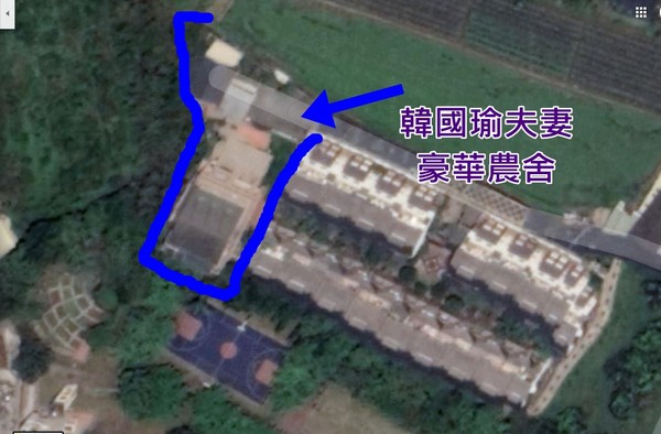 ▲▼韓國瑜夫婦雲林古坑農舍被踢爆是違建。（圖／翻攝googole map）