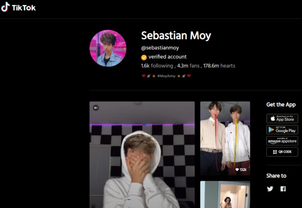 ▲Sebastian Moy是抖音網紅。（圖／翻攝自Tik Tok∕Sebastian Moy）