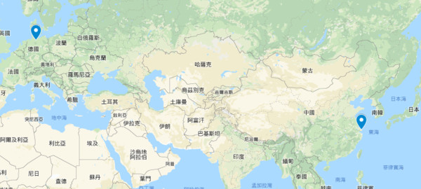 ▲▼從漢堡到上海。（圖／翻攝自Google Maps）