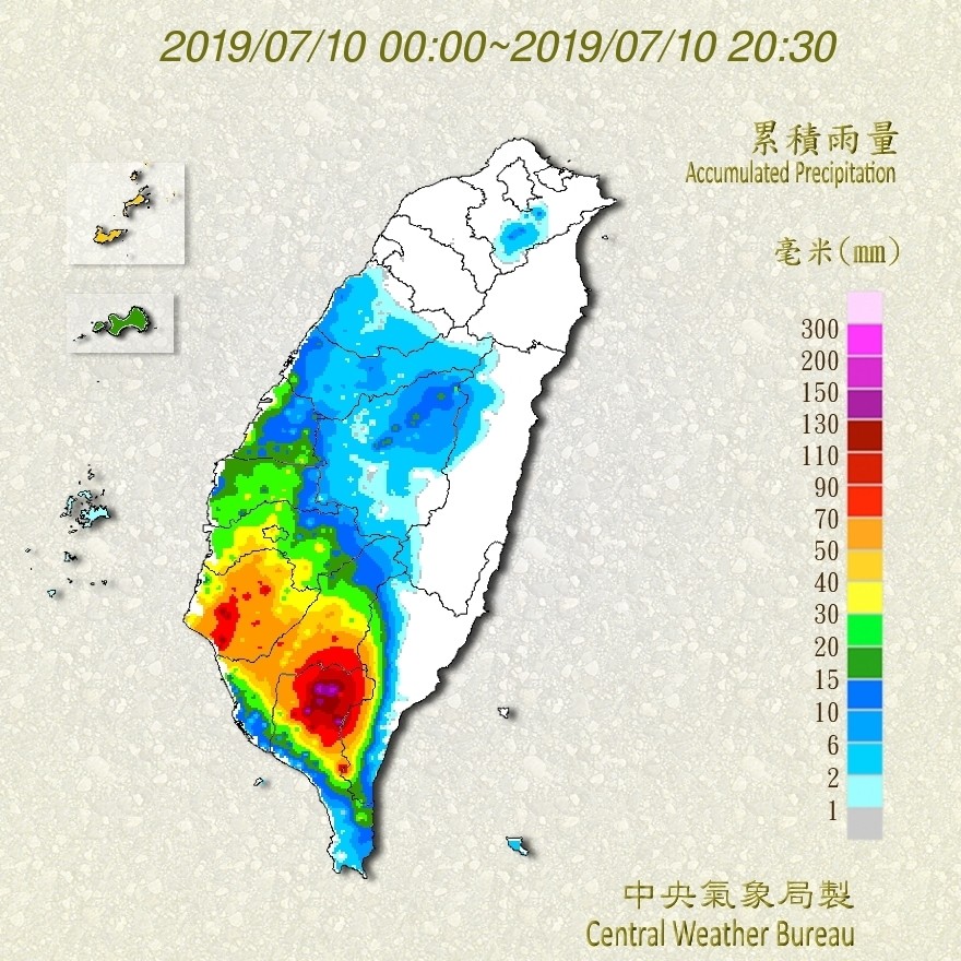 ▲▼水彈又來！南台灣7縣市「豪雨夜襲」　氣象局預警：下周熱帶系統發展機率高。（圖／中央氣象局）