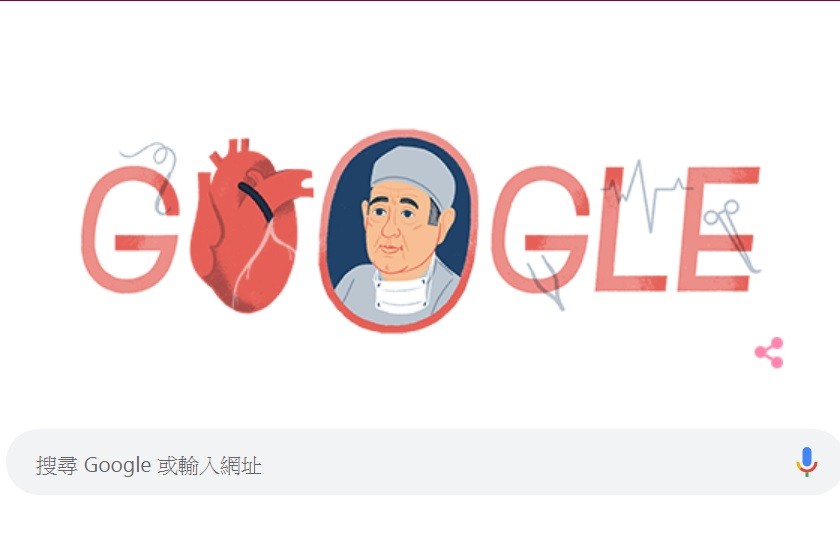 ▲▼Google首頁紀念阿根廷的醫生、冠狀動脈旁路移植術之父法瓦洛羅（René Gerónimo）96歲冥誕。（圖／翻攝自Google）