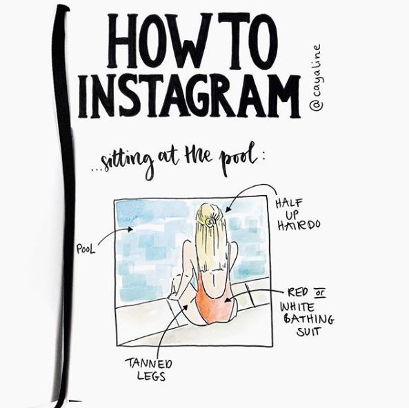 ▲紐約插畫家教你Instagram 美照這樣拍！。（圖翻攝自IG@howto1nstagram）