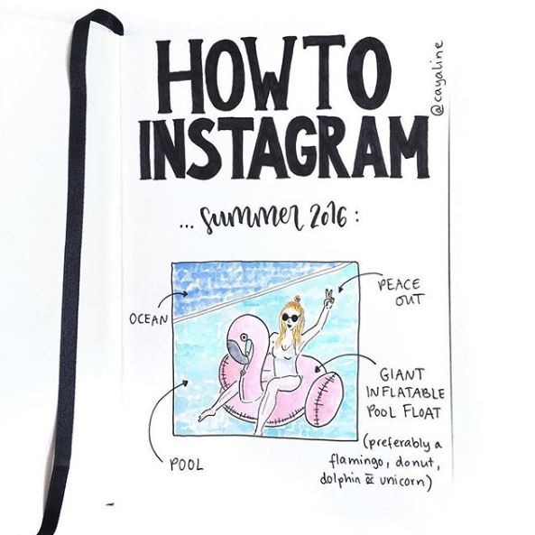 ▲紐約插畫家教你Instagram 美照這樣拍！。（圖翻攝自IG@howto1nstagram）