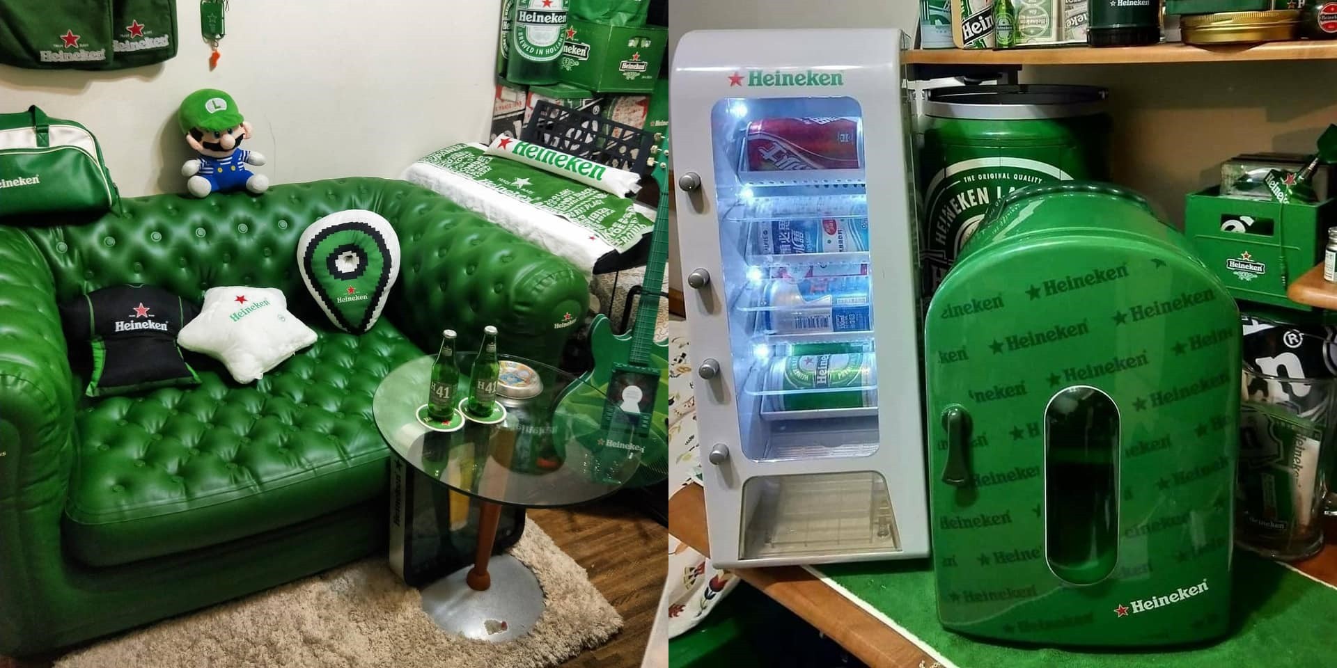 海尼根收藏家 正妹曝超狂宅照 綠油油一片 連1999年贈品都有 Ettoday生活新聞 Ettoday新聞雲