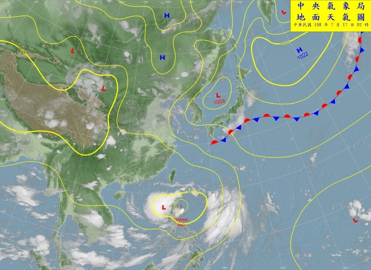 天氣圖。（圖／氣象局）