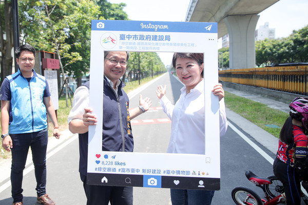 ▲盧秀燕將打造全長21公里綠空廊道。（圖／台中市政府提供）